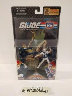 GI Joe Exclusive Action Figure Snake Eyes & Storm Shadow & Comic Hasbro New