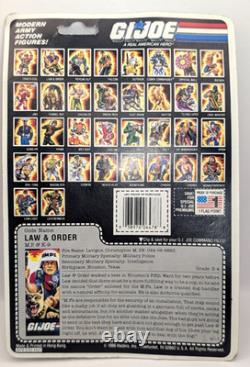 GI Joe Law & order M. P. & K-9 ARAH Figure Hasbro 1986 Sealed New RK270