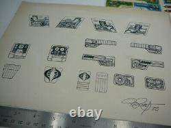 GI Joe Prototype 1982 Cobra Battle Game Stickers Ron Rudat Signed Rare Vintage