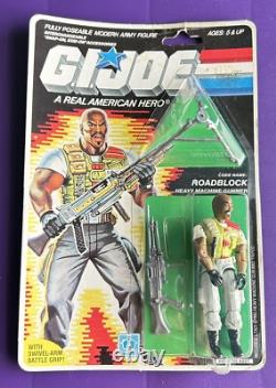 GI Joe ROADBLOCK Heavy Machine Gunner Original 1986 Sealed MOC Case Action Force