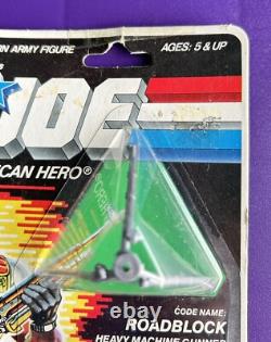 GI Joe ROADBLOCK Heavy Machine Gunner Original 1986 Sealed MOC Case Action Force