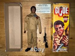 Genuine Vintage 1974 Hasbro GI Joe Adventurer AA Black Flocked Boxed Complete