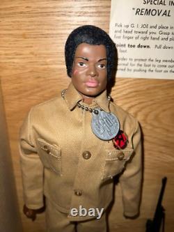Genuine Vintage 1974 Hasbro GI Joe Adventurer AA Black Flocked Boxed Complete