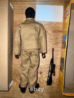 Genuine Vintage 1974 Hasbro GI Joe Adventurer AA Black Flocked Boxed Complete