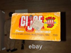 Genuine Vintage 1974 Hasbro GI Joe Adventurer AA Black Flocked Boxed Complete