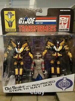 Gi Joe 2015 Old Snake & Advanced Stealth Bat Transformer Crossover Sdcc