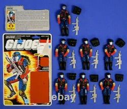 Gi Joe 7 Cobra Viper Figures Lot 1986 All Complete