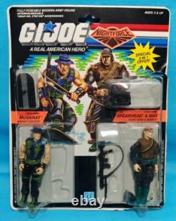 Gi Joe Action Force Cobra Night Force Spearhead & Muskrat Opened Cardback Bubble
