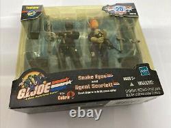 Gi Joe Action Force Toyfare Snake Eyes and Agent Scarlett MIB 20th Anniversary