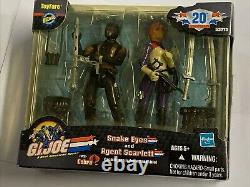 Gi Joe Action Force Toyfare Snake Eyes and Agent Scarlett MIB 20th Anniversary