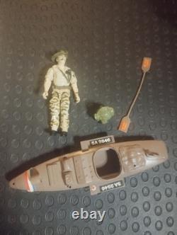 Gi Joe Recondo 1984 Figure And His Brown Canoe Silent Attack