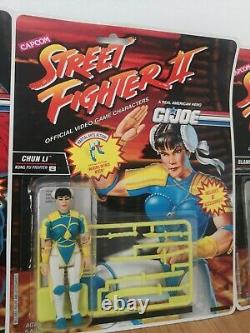 Gi Joe Street Fighter 2 Set of Ryu, Ken, Chun Li and Blanka 1993 Toys 90s sealed