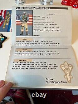 Gi joe G. I JOE steel brigade with all accessories filecard, patch & leaflet v1D