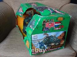 Hasbro GI Joe vs Cobra Night Attack Chopper boxed unused 2002 WORN BOX