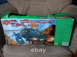 Hasbro GI Joe vs Cobra Night Attack Chopper boxed unused 2002 WORN BOX