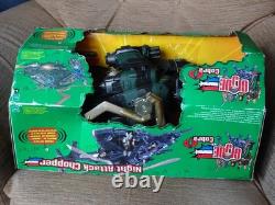 Hasbro GI Joe vs Cobra Night Attack Chopper boxed unused 2002 WORN BOX