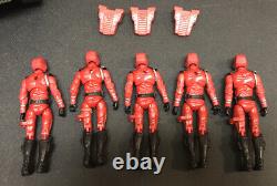 Lot G. I. Joe Cobra Crimson Guard Squad Leader 5 Figures with Steel Crusher Vehicle