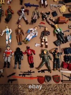 Lot of Vintage 1980s Hasbro GI Joe & Cobra Action Figures, weapons, accessories