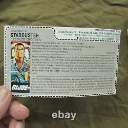 Orig Hasbro GI Joe 1987 Starduster AFA Worthy MINT With Red back Mail in file card