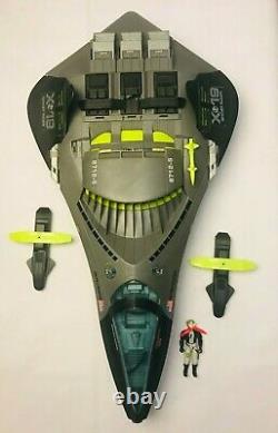 PHANTOM X-19 Stealth Fighter 1988 GI Joe Near Complete + Pilot Ghost Rider