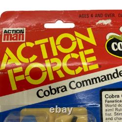 Palitoy Action Force GI Joe Cobra Commander MOC and with display case