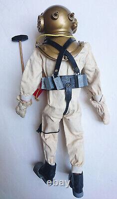 Palitoy Vintage Painted Red Head Action Man G. I. Joe Deep Sea Diver 1964 VAM