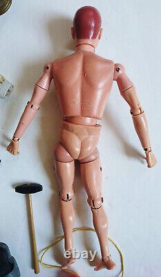 Palitoy Vintage Painted Red Head Action Man G. I. Joe Deep Sea Diver 1964 VAM