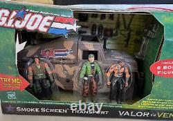 RARE! G. I. Joe Valor vs Venom Smoke Screen Transport and Cobra Ringneck 6 Figures