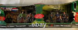 RARE! G. I. Joe Valor vs Venom Smoke Screen Transport and Cobra Ringneck 6 Figures