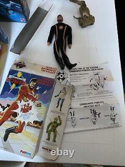 Rare Palitoy Commander Power boxed figure Black Jumpsuit Super Joe Commander