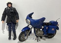 SCARCE VINTAGE FRENCH ACTION JOE/ACTION MAN GENDARMERIE OFFICER with MOTORBIKE