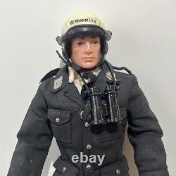 SCARCE VINTAGE FRENCH ACTION JOE/ACTION MAN GENDARMERIE OFFICER with MOTORBIKE