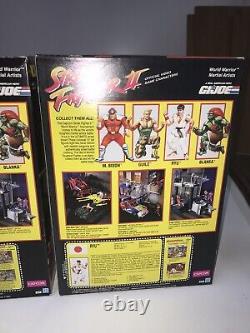Street Fighter 2 12 G. I Joe Action Figures 1993 Capcom, Ryu Guile M Bison Blank