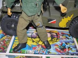 VINTAGE ACTION MAN team gi joe geyperma TRANSPORT COMMAND JEEP and action man