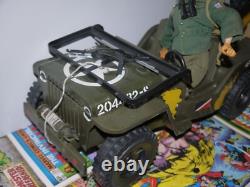 VINTAGE ACTION MAN team gi joe geyperma TRANSPORT COMMAND JEEP and action man