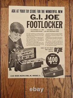 Vintage 1964 GI JOE Authentic Wooden Footlocker Storage Box Army Rare Action Man