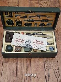 Vintage 1964 GI JOE Authentic Wooden Footlocker Storage Box Army Rare Action Man