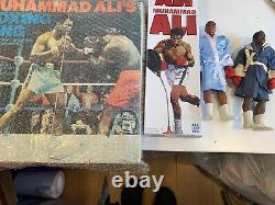 Vintage 1970 very rare muhammad ali figure, joe frazer and boxing ring
