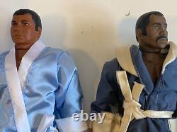 Vintage 1970 very rare muhammad ali figure, joe frazer and boxing ring