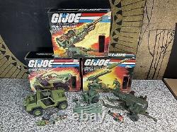 Vintage 1982 GI Joe Action Figure Lot & MIB Battle Series Vehicles Set & Weapons