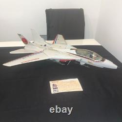 Vintage 1983 G. I. Joe Sky Striker XP-14F Jet + Ace Pilot & File Card Incomplete