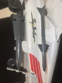 Vintage 1983 G. I. Joe Sky Striker XP-14F Jet + Ace Pilot & File Card Incomplete