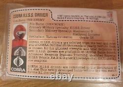 Vintage 1987 Gi Joe Action Force Cobra H. I. S. S. Driver Baggie Mail Away Figure
