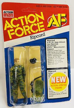 Vintage Action Force GI Joe Palitoy RARE Unpunched Ripcord Figure SOC