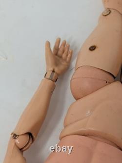 Vintage Action Man Gi Joe'sour Face' Figure Painted Hair Hard Hands, Canada, Rare