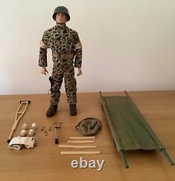 Vintage GI Joe, 1967 Black Painted Hair, Marine Medic Figure