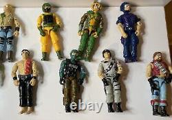 Vintage GI Joe Figures- Job Lot of 19 figures plus Cobra Air Chariot 1982-1986