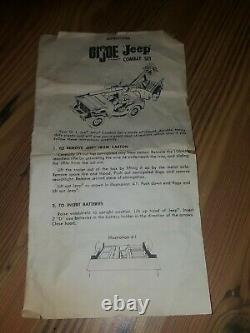 Vintage GI Joe Official Jeep Combat Set Hasbro with instruction booklet