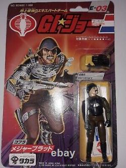 Vintage GI-Joe Takara Major Bludd Japanese figure from 1986 moc E-03