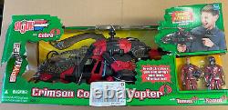 Vintage GI Joe Vs Cobra Crimson Command Copter with tomax and xamot Spy Troops